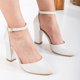 thumbnail image 2 of Gisele - Tacones de novia con purpurina blanca crema 8.5, 2 of 5