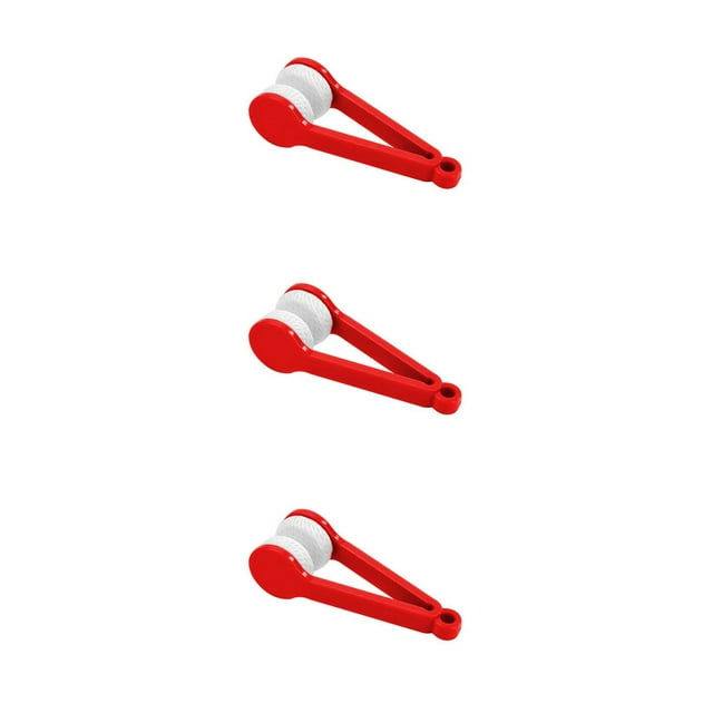 crativent 1pcs Glasses Cleaning Brush Spectacle Eyeglass Mini Microfiber Cleaning Red 3Set
