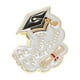 thumbnail image 4 of Broche de birrete de graduación para estudiantes y adultos Broche de solapa de metal para la temporada de graduación Broche decorativo para ropa y sombreros, 4 of 7