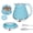 Blue+Blue, variant on Collapsible Portable Electric Kettle Sky Blue 555ml Travel Tea Coffee Maker