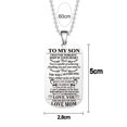 thumbnail image 5 of Kripyery Ball Chain Hip Hop Guard Necklace Titanium Steel To My Son Tag Sweater Necklace Jewelry Accessory, 5 of 8