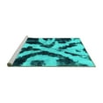thumbnail image 2 of Ahgly Company Machine Washable Indoor Rectangle Abstract Turquoise Blue Modern Area Rugs, 4' x 6', 2 of 4
