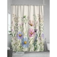thumbnail image 5 of Shower Curtain Waterflowers Shower Curtains for Bathroom, Waterproof Polyester Shower Curtain Set with Hooks, Standard Size 72" x 72" Wildflowers, 5 of 6