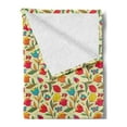 thumbnail image 2 of Colorful Soft Flannel Fleece Throw Blanket, Floral Pattern with Butterflies Bees and Tulips Retro Style Summer Nature Art, Cozy Plush for Indoor and Outdoor Use, 60" x 80", Multicolor, by Ambesonne, 2 of 5