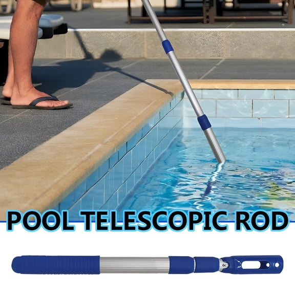 ZEPARO Pool Pole Aluminum Telescoping,3 Feet Telescoping Swimming Pool Cleaning Poles,Adjustable Telescopic Pole,For Skimmer Net,Brush,Vacuum Head,Universal 1.25"