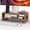 WALNUT-16.5 inch, variant on Wooden Monitor Stand Riser 2-tier Desk Shelf With Storage Organizer Computer Cable Management Cellphone Holder Walnut 16.5 Inch