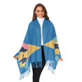 thumbnail image 3 of FORMRS Womens Scarf Winter Soft Long Big Warm Shawls Wrap Tassel Scarves, Colorful Ice Cream Cat, 3 of 9