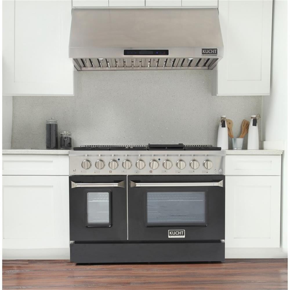 Pemberly Row 48" 6.7 cu. ft. Dual Fuel Range for Propane Gas in Black