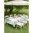 thumbnail image 3 of Outdoor Tablecloth with Umbrella Hole and Zipper, Green Eucalyptus Leaves Rectangle Table Cloth 60x102 Inch Waterproof Tablecloth, Summer Botanical Daisy Floral Picnic Table Cover for Patio Camping, 3 of 7
