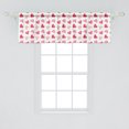 thumbnail image 2 of Ambesonne Hearts Valance Pack of 2, Valentines Romance , 54"X18", Blush Pastel Pink, 2 of 4