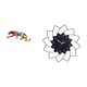 thumbnail image 5 of Reloj Con Escultura De Flor, Figura De Animal Caminando, Adorno Colgante De Acrílico, Silencioso, Para Interiores, Estante, Decoración Para Dormitorio O Cafetería, 5 of 8