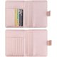 thumbnail image 2 of Funda de cuero para pasaporte, billetera de viaje con bloqueo RFID para pasaporte/tarjeta de crédito/boleto aéreo(rosa claro), 2 of 5