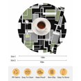 thumbnail image 6 of 13 Inch Round Placemats Set of 4, Sage Green Black Geometric Non Slip Heat Insulation PP Table Mats, Modern Abstract Art Block Washable Place Mats for Kitchen Dining Party Table Decor, 6 of 7