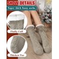 thumbnail image 3 of Womens Slipper Fuzzy Grips Socks Fluffy Winter Warm Thick Thermal Cozy Plush Non Slip Cabin Soft Fleece Socks 1Pairs, 3 of 6