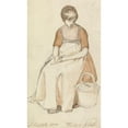 thumbnail image 3 of Joshua Cristall 12x18 Black Modern Framed Museum Art Print Titled - Seated Girl with a Basket (1810), 3 of 5
