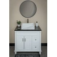 thumbnail image 6 of Thin Lip Rectangular Vessel Sink in Guanxi White Marble, 6 of 12