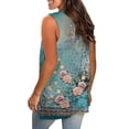 thumbnail image 5 of Women Tank Tennis Tops for Women Casual Loose V Neck T Shirt Summer Fashion Camisole Tennis Top Comfortable Everyday Wear Light Blue XL, 5 of 6