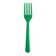 Way To Celebrate Plastic Forks, Green, 24ct