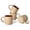 Cream & Cocoa, variant on Famiware 4 Pieces Stoneware Mug Set (12oz), Cream & Cocoa