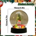 thumbnail image 3 of Christmas Snow Globes, Lighted Decorations Snow Globes Lantern, Santa Christmas Table Decorations LED Crackle Glass Ball for Living Room Fireplace Tabletop,Home Décor & Gift, 3 of 5