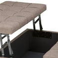 thumbnail image 4 of Atlin Designs Storage Coffee Table Ottoman in Fawn Brown, 4 of 5