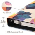 thumbnail image 3 of FORMRS 3 Ring Photo Album 4"x6" Self Adhesive Large Capacity PU Leather Cover, Flowers Pattern Style, 3 of 8