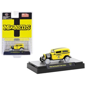 1932 Ford Roadster Three Window Coupe Yellow with Black Top