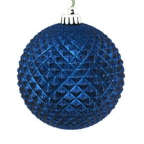 Vickerman 2.75" Midnight Blue Durian Glitter Ball Ornament, 12 per Bag