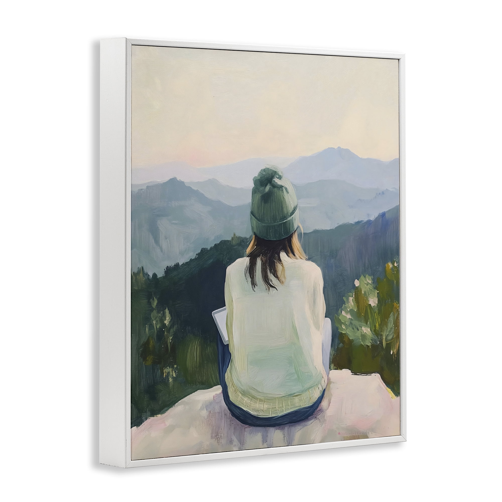 Stupell Industries Mindful Solitude Meditation View White Framed Giclee Art, design by The Prints Vibe