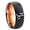 Black And Rose Gold, variant on Capricorn Zodiac Dome Black And Rose Gold Tungsten Ring 10MM