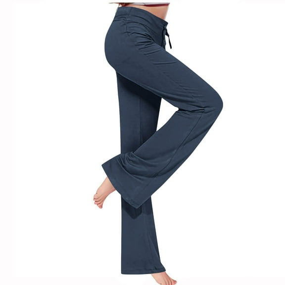 uublik Girls Uniform Pants Size 4T-14 Casual Pants Elastic Waist Hiking School Uniform Sweatpants Joggers Navy