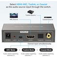 thumbnail image 6 of HDMI ARC to RCA Audio Converter 3 in 1 Digital to Analog Audio Converter with Optical Coaxial ARC Input Toslink Coaxial RCA AUX Output Support Dolby DTS LPCM for TV Soundbar Home Theater, 6 of 12