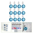 thumbnail image 6 of GOOHOCHY Blue Acrylic Shower Curtain Hooks Set of 12 Stainless Steel Decorative Bathroom Accessories, 6 of 8