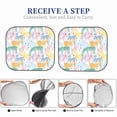 thumbnail image 5 of Picia Zebra Colourful 2 Piece Car Windshield Sun Shade Foldable | Foldable Sun Shield for Front Window Blocks UV Rays and Keeps Your Vehicle Cool-Large, 5 of 7