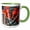Green/White, variant on 3drose, Usa, Massachusetts, Cape Ann, Rockport, Cluster of Lobster Buoys, 11oz Two-tone Yellow Mug