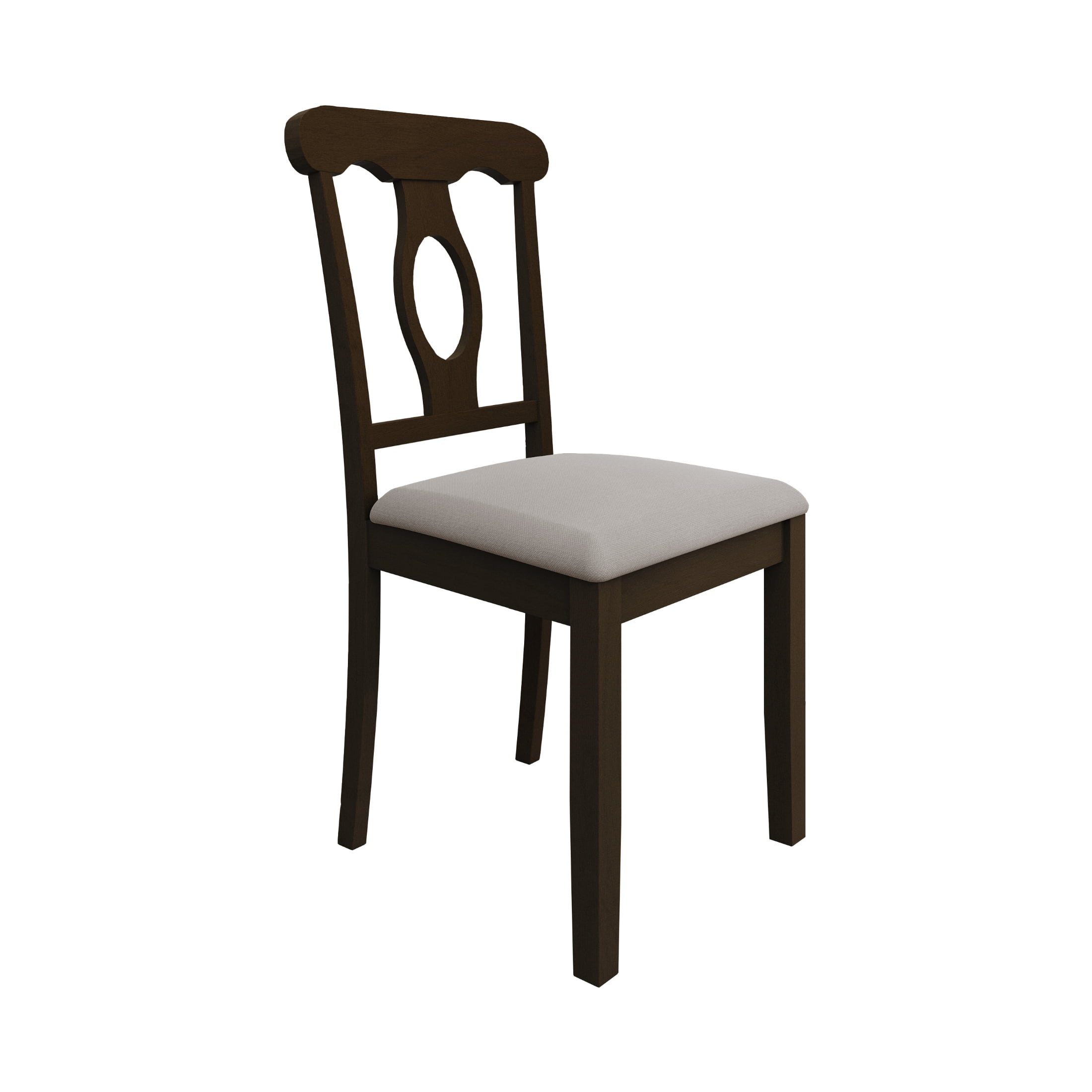 Castle Place 5-Piece Elegant Wooden Indoor Dining Table and Chairs Set, Brown