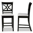 thumbnail image 4 of Baxton Studio Chandler Modern and Contemporary Grey Fabric Upholstered and Espresso Brown Finished Wood 2-Piece Counter Height Pub Chair Set, 4 of 8