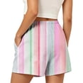 thumbnail image 5 of Yievot Summer Beach Shorts for Women Floral Print Elastic Waist Drawstring Relaxed Fit Vacation Shorts, 5 of 5