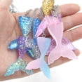 thumbnail image 4 of Collar de sirena con degradado deslumbrante, colgante de cola de pez de acero inoxidable, collar de sirena, 4 of 6