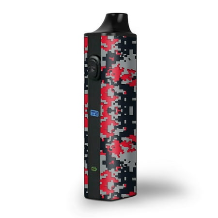 - Skin Decal for Pulsar APX Herb Vape / Digi Camo Team Colors Camouflage Red Grey Black