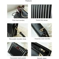thumbnail image 4 of Bolso bandolera CHAO de piel pequeño a la moda negro a rayas, 4 of 5