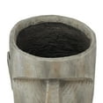 thumbnail image 4 of DecMode 13" x 18" Easter Island Brown Magnesium Oxide Face Planter, 4 of 8