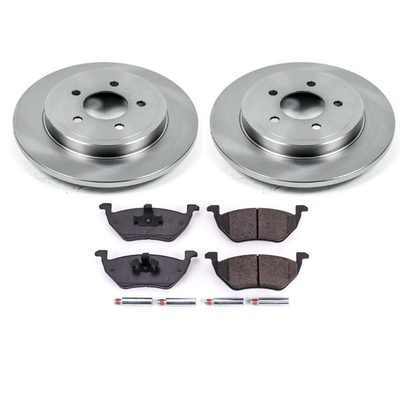 Ultimate Brakes Rear Ceramic Brake Pad and Rotor Kit with Hardware WM80071