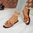 thumbnail image 5 of Roncen Women's Clear Flat Sandals Dressy Cute Sparkly Summer Vacation Slide Shoes, 5 of 9