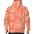 thumbnail image 7 of Rateoe Beautiful Corals Pattern Mens Hoodie, Pullover Hooded Sweatshirt, Kangaroo Pocket Hoodie Ideal for Daily Wear, Travel and Home-Medium, 7 of 7