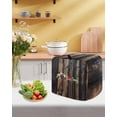 thumbnail image 5 of Black Brown Plank Stand Mixer Dust Cover with Storage Pocket & Handles, Vintage Chic Wooden Grain Fits All Tilt Head & Bowl Lift Kitchen Appliance Cover Organizer Bag Accessories, 4.5-5 Quart, 5 of 6