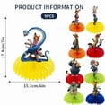thumbnail image 3 of 9-Piece Cartoon Rabbit Honeycomb Centerpiece Set 3D Desktop Ornament Perfect for Birthday Parties, Cartoon-Themed Animated Party Decorations, Double-Sided Party Gifts, Photo Props., 3 of 5