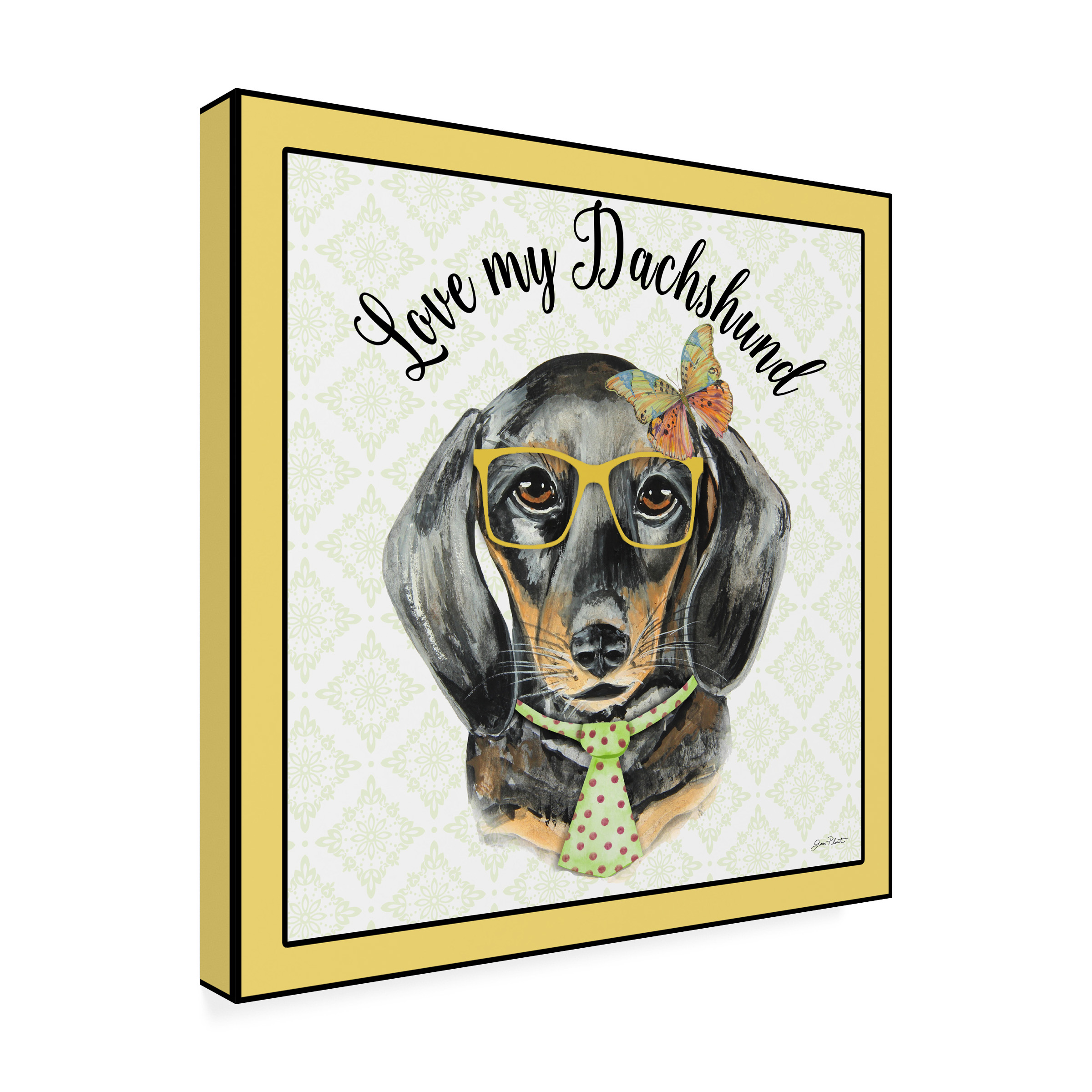 Trademark Fine Art 'Dachshund 2' Canvas Art by Jean Plout