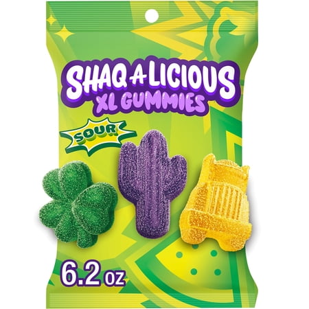 Shaq-A-Licious Xl 6.2 oz Gummies Sour Chewy Candy, Bag