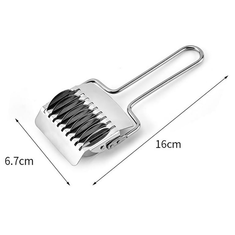  Honbay 1PCS Stainless Steel Pasta Noodle Cutter Pasta Spaghetti  Maker Noodle Lattice Roller Handheld Dough Cutter for Kitchen Cooking  (8.5) : Home & Kitchen